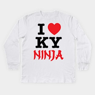 I Heart KY Ninja Kids Long Sleeve T-Shirt